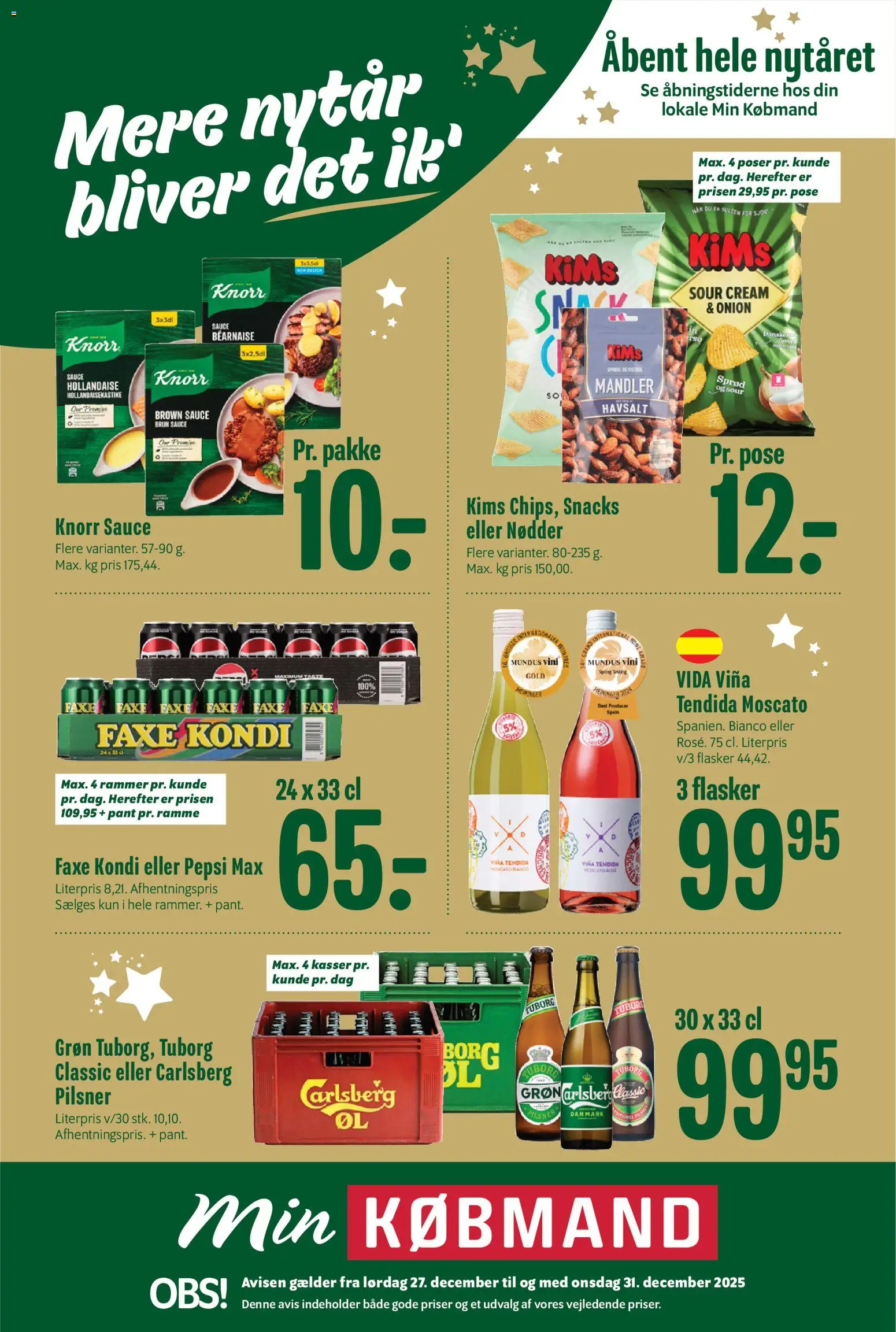 Eksempel på tilbudsavis Tilbudsavis fra butik Min Købmand gyldig fra 27/12/2025