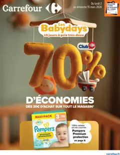 Prévisualisation de Les babydays du magasin Carrefour formulaire valide 02/03/2026