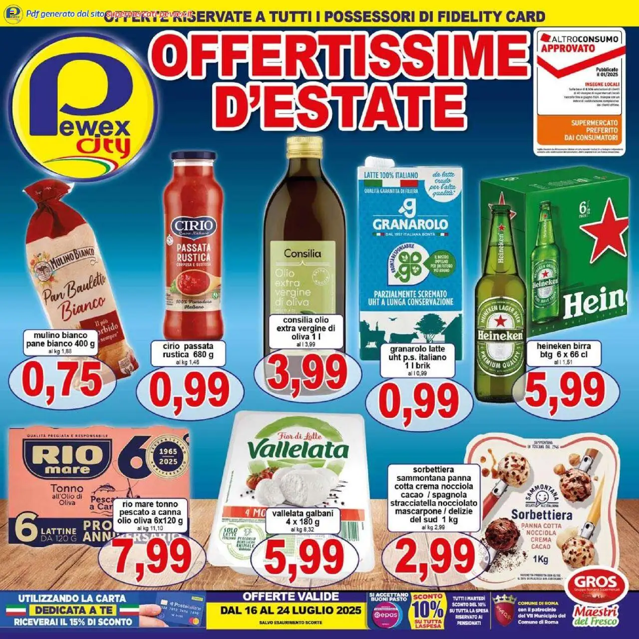 Volantino Pewex valido da 16/07/2025 numero di pagina 1