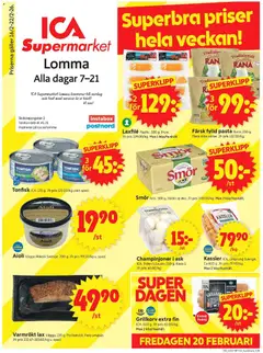 Förhandsgranska reklamblad Lomma från butik ICA Supermarket gäller från 16/02/2026
