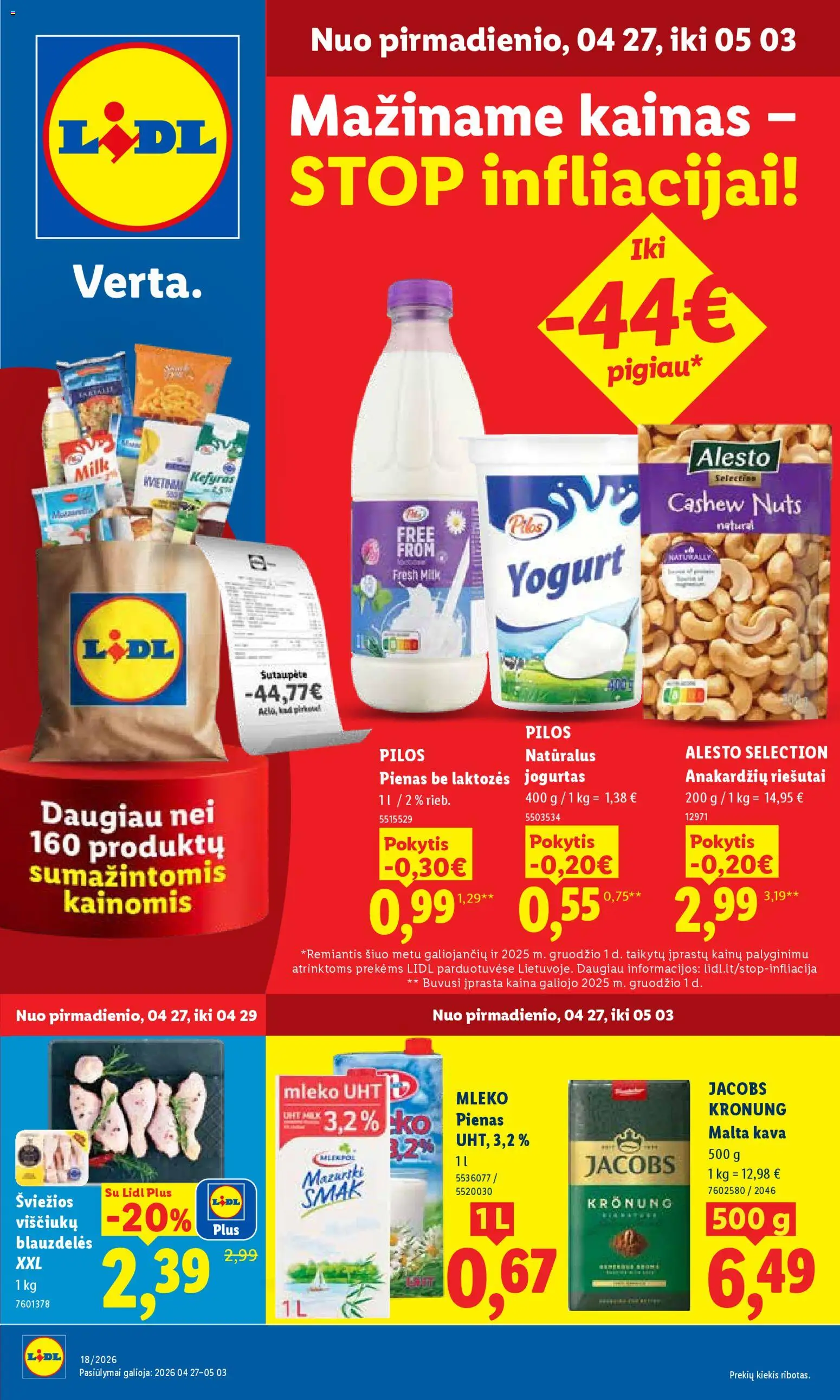 LIDL parduotuvės leidinio LIDL leidinys galiojančio nuo 2026.04.27 peržiūra
