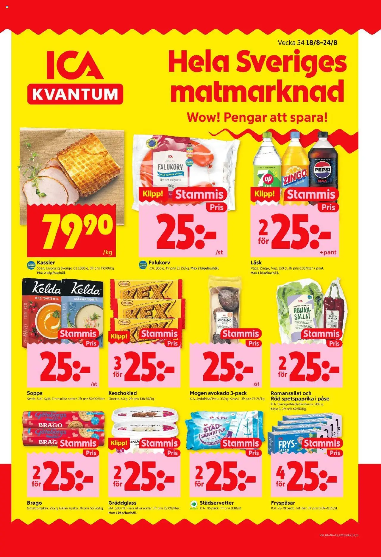Aktuella reklamblad ICA Kvantum är giltig 18/08 2025 > Veckans Erbjudanden gäller från 18/08/2025 till 24/08/2025 sidnummer 1