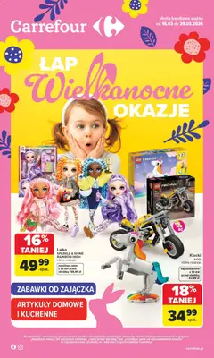 Pogląd gazetki "Carrefour gazetka - Łap Wielkanocne okazje" ze sklepu Carrefour ważnej od 16.03.2026
