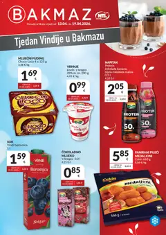 Pregled letka Bakmaz Tjedan Vindije trgovine Bakmaz vrijedi od 13.04.2026