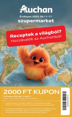 Auchan - Szupermarket akciós újság megtekintése, amely érvényes 2025.09.11.-től