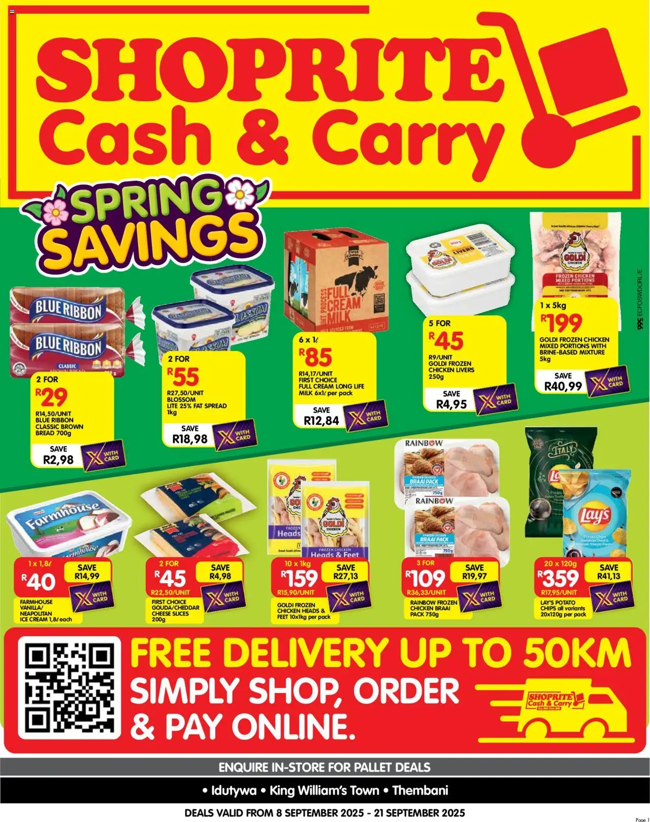 Shoprite Eastern Cape - Cash & Carry Mid-Month Deals Idutywa, King William's Town & Thembani 08/09 - 21/09/2025 >> Catalogue