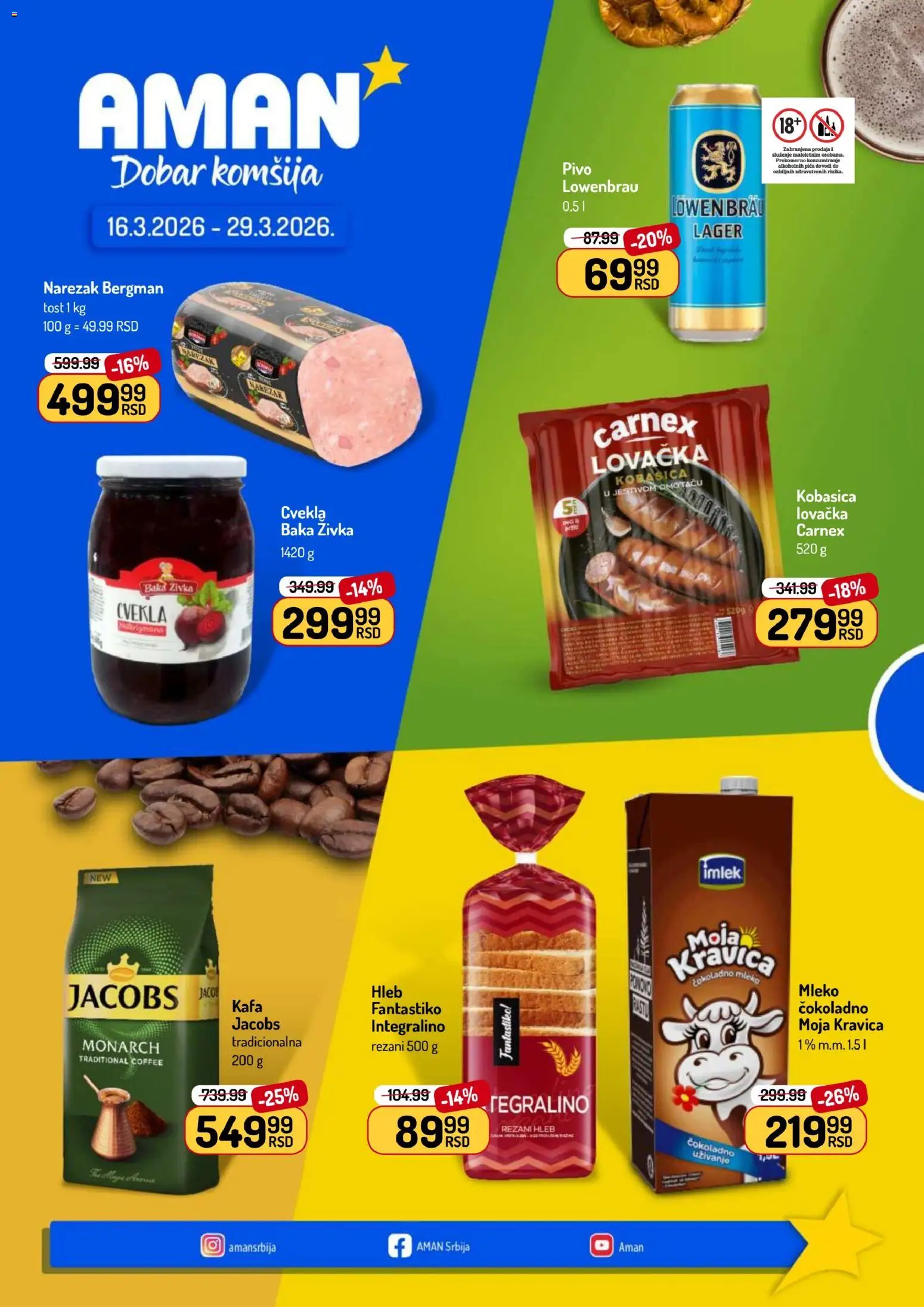 Pregled Aman kataloga - važi od 16.03.2026
