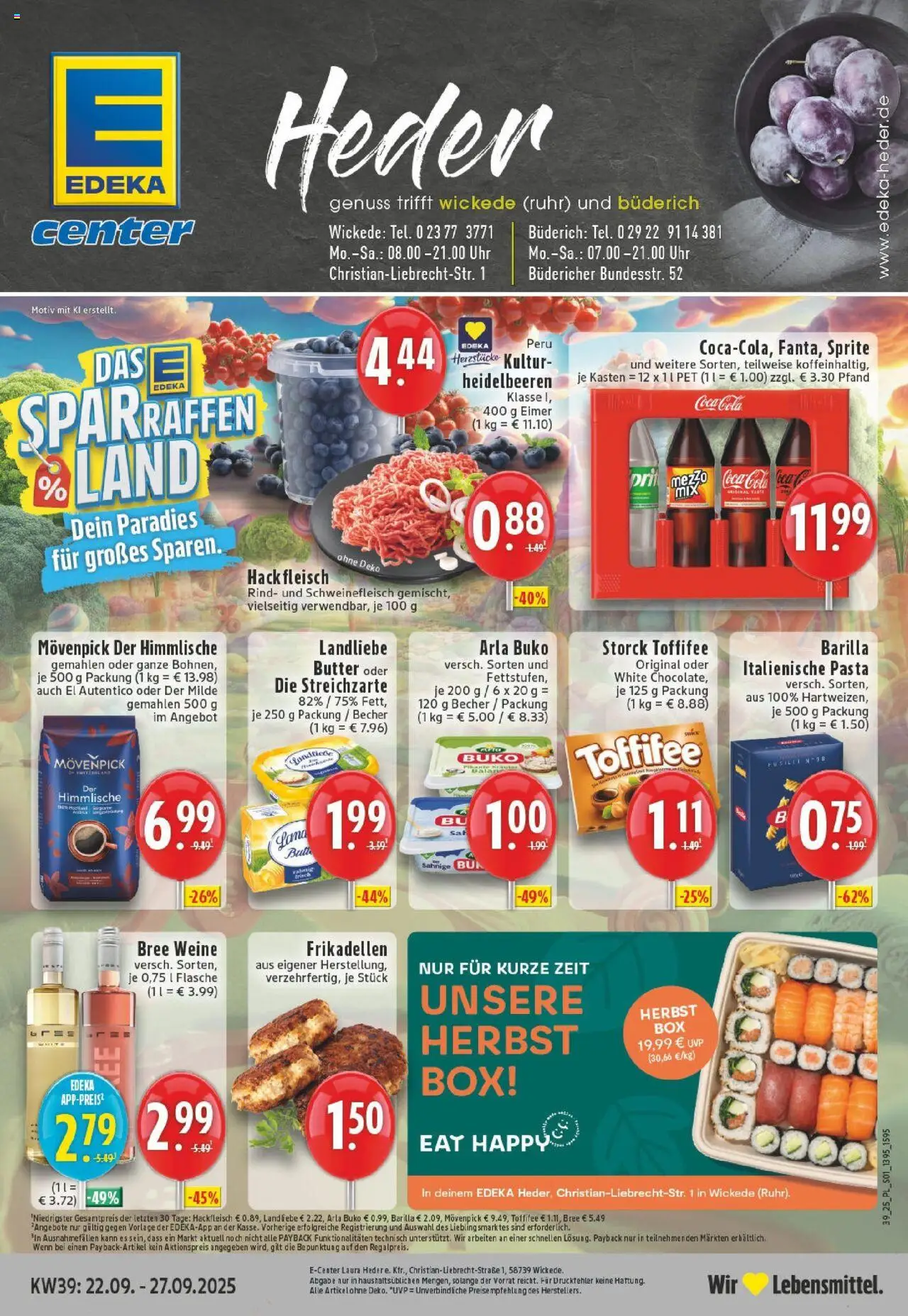 EDEKA Prospekt ab 21.09.2025 - Prospekt Wickede Online