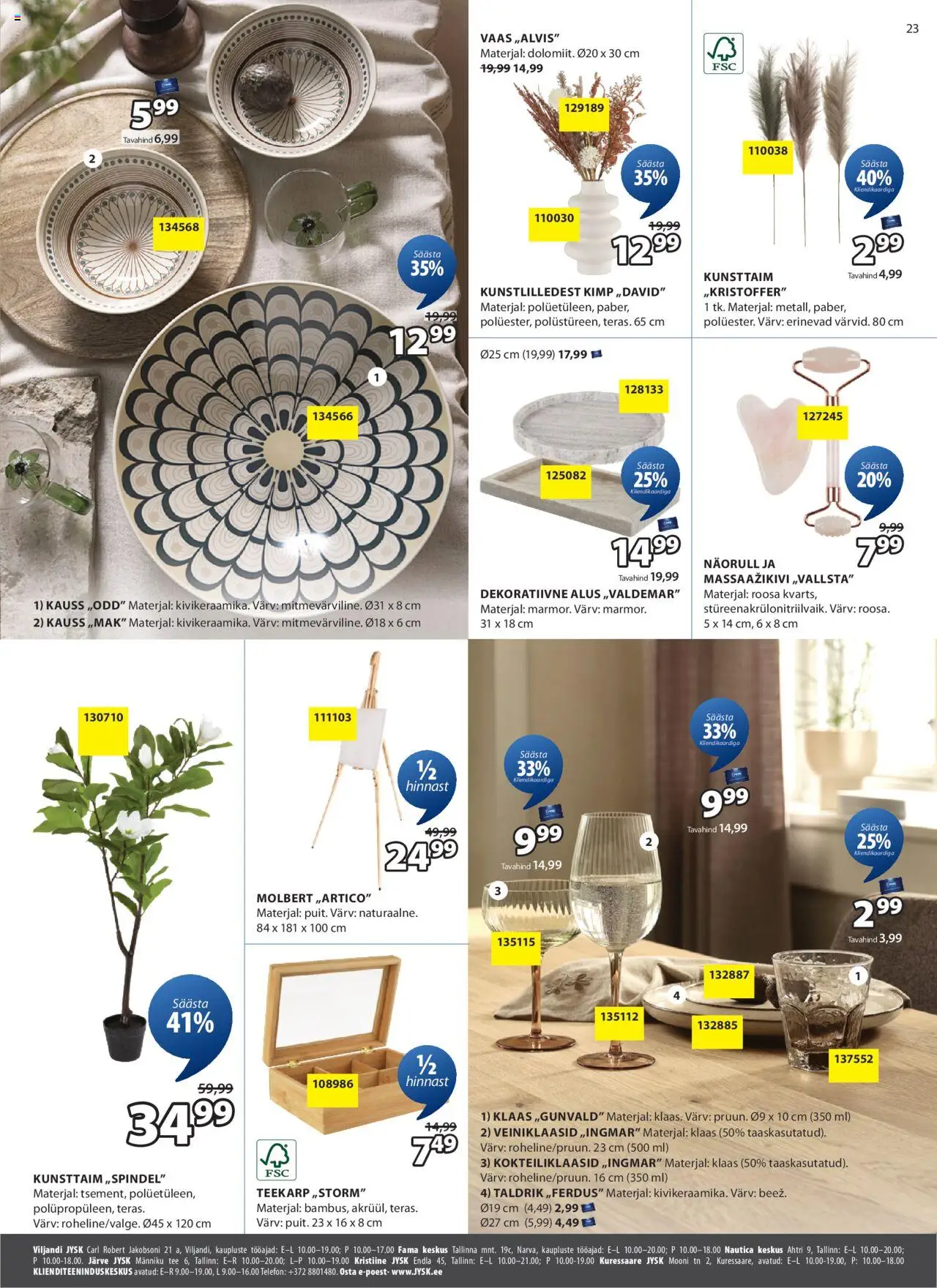 JYSK kliendilehe eelvaade alates 2025.10.14