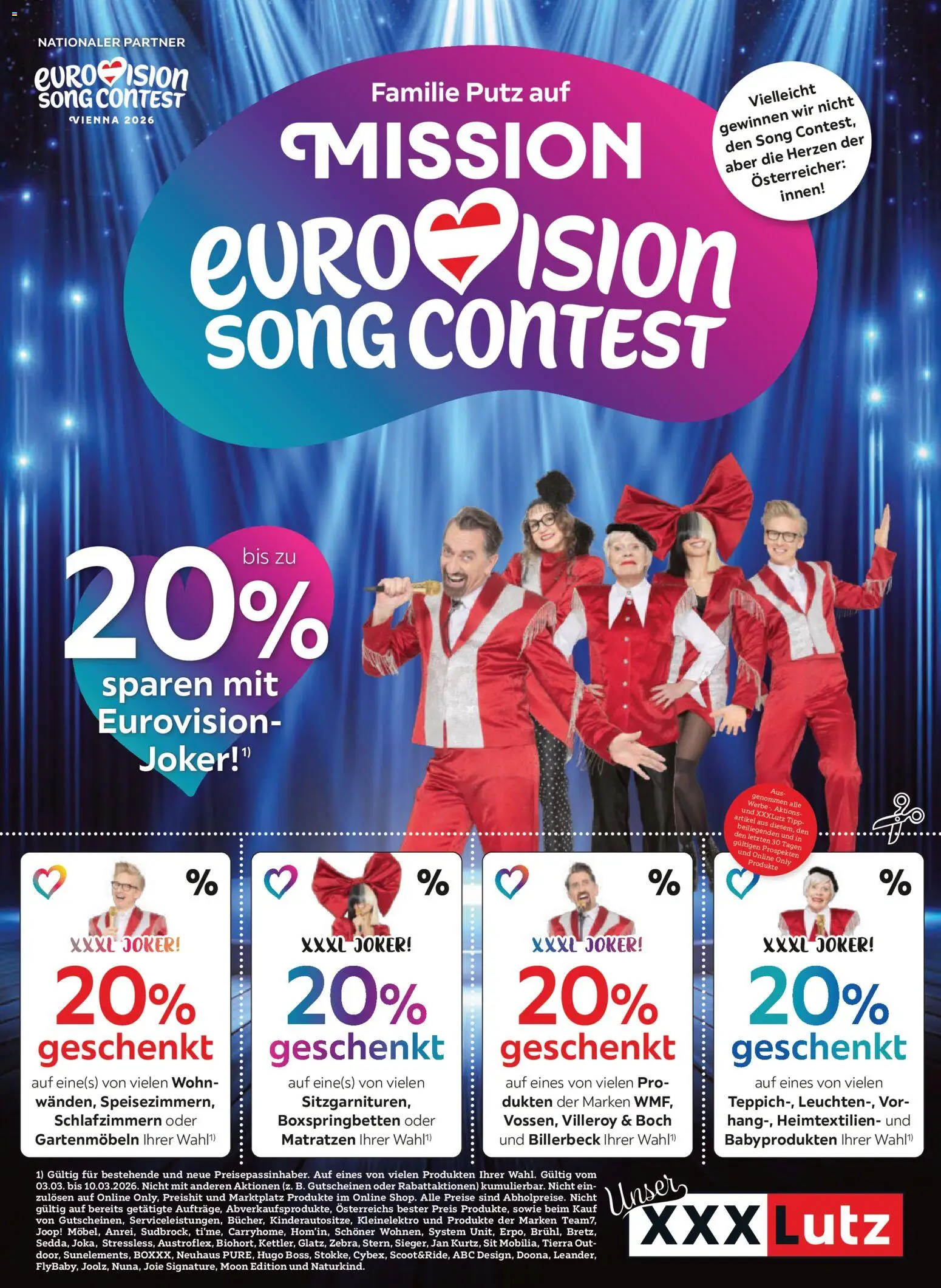 Vorschau der Angebote: XXXLutz XXXLutz Mission Eurovision Song Contest gültig ab 03.03.2026