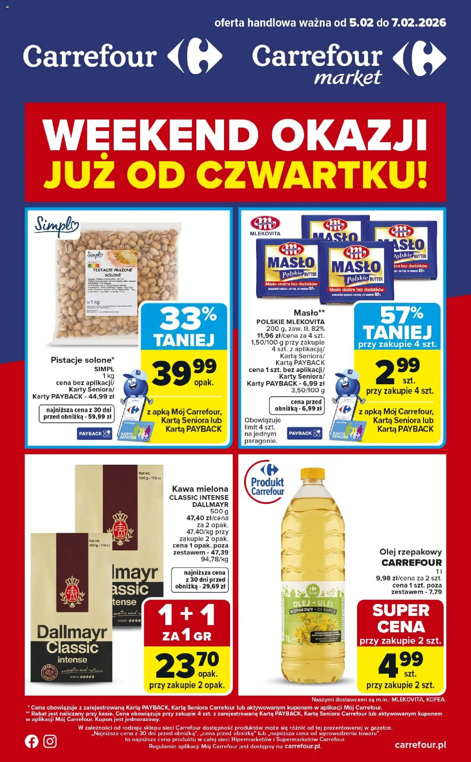 Pogląd gazetki "Weekend okazji" ze sklepu Carrefour ważnej od 05.02.2026