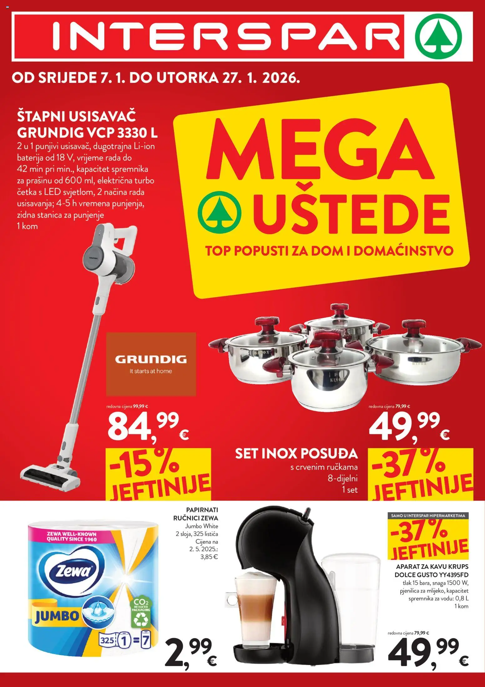 Pregled letka Katalog trgovine Interspar vrijedi od 07.01.2026