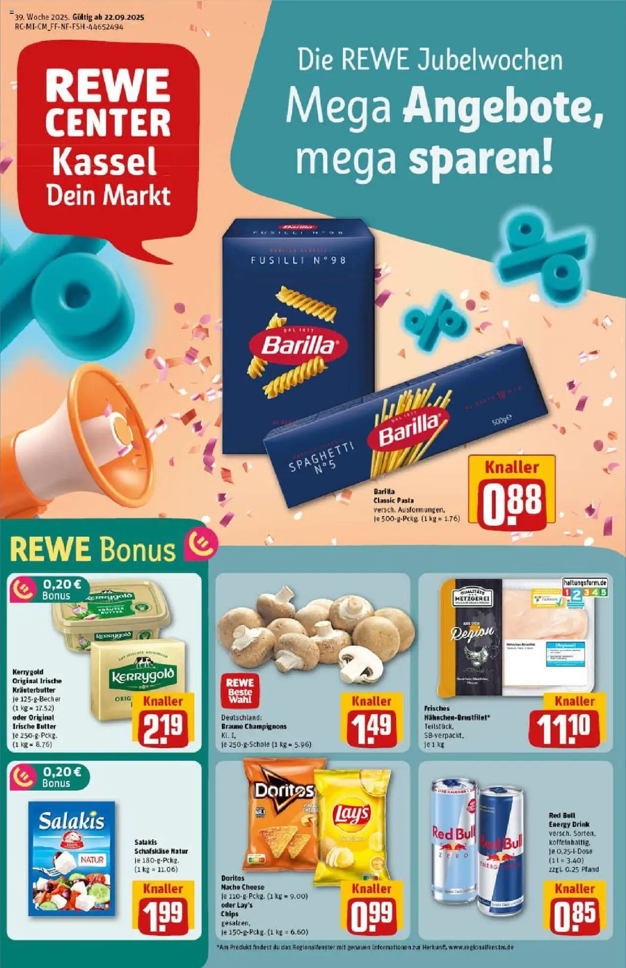 REWE Prospekt ab 21.09.2025 nächste Woche - Prospekt Kassel / Niederzwehren	