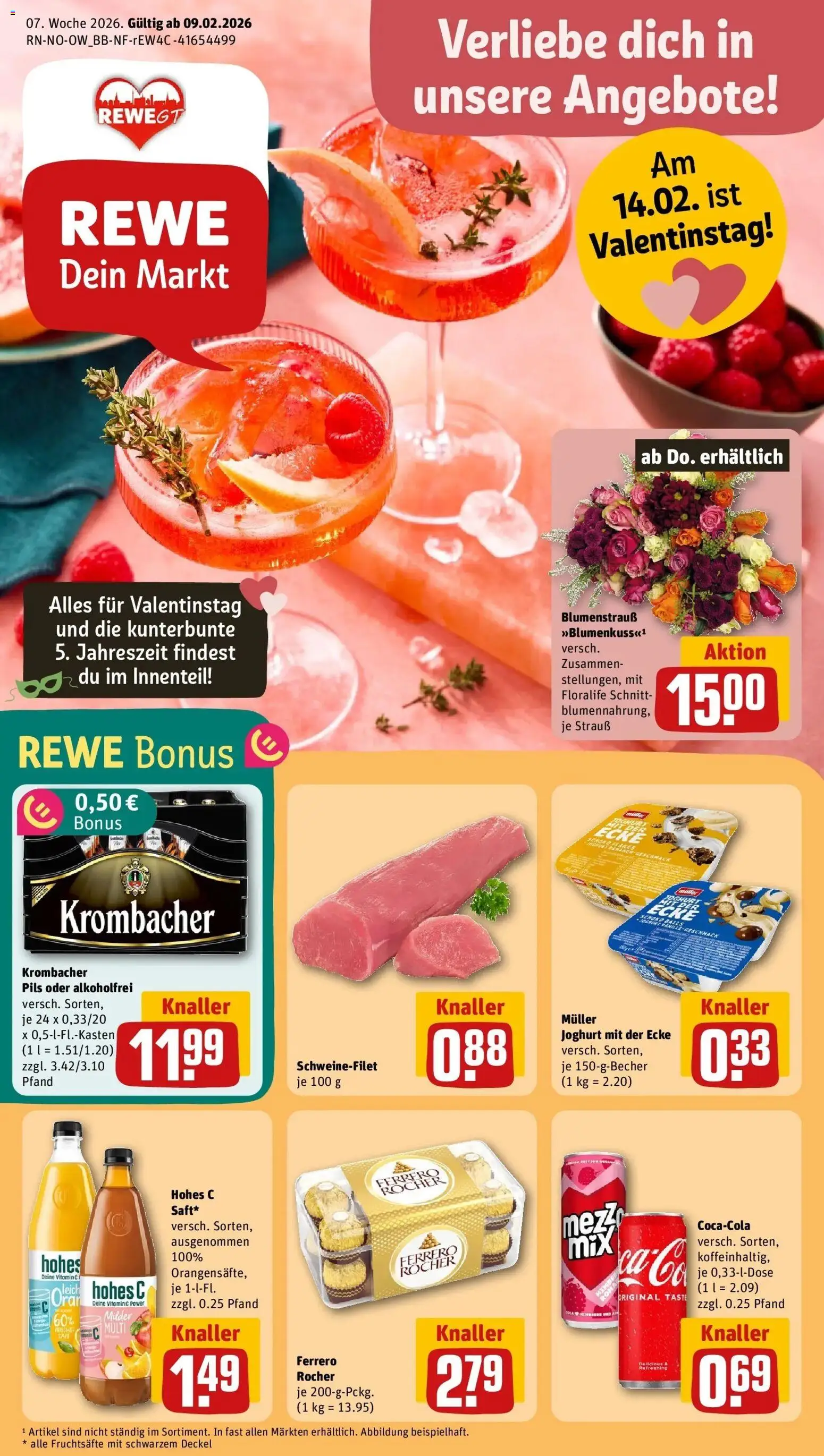 Vorschau von dem Prospekt des Geschäftes Rewe, gültig ab dem 09.02.2026