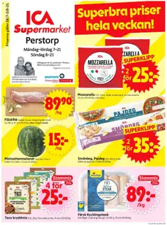Förhandsgranska reklamblad Perstorp från butik ICA Supermarket gäller från 28/07/2025