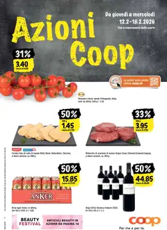Vorschau des Merkblatts Una settimana di azioni vom Shop Coop gültig von 12.02.2026 bis 18.02.2026