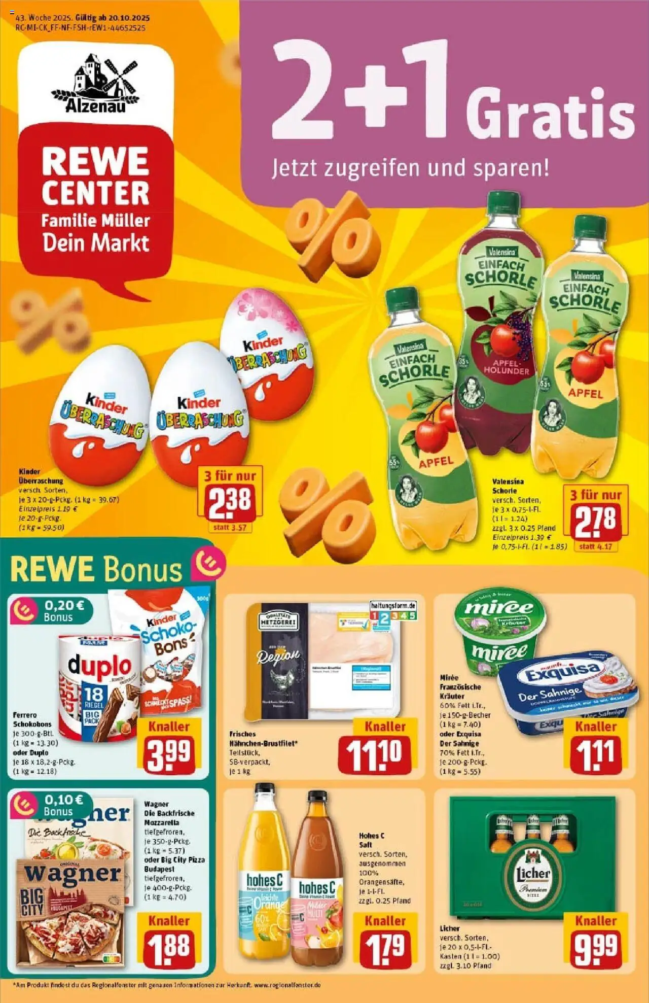 REWE Prospekt ab 19.10.2025 nächste Woche - Prospekt Alzenau	