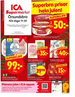 Förhandsgranska reklamblad Örsundsbro från butik ICA Supermarket gäller från 08/12/2025