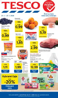 Náhľad Tesco letáku platného od 21.01.2026