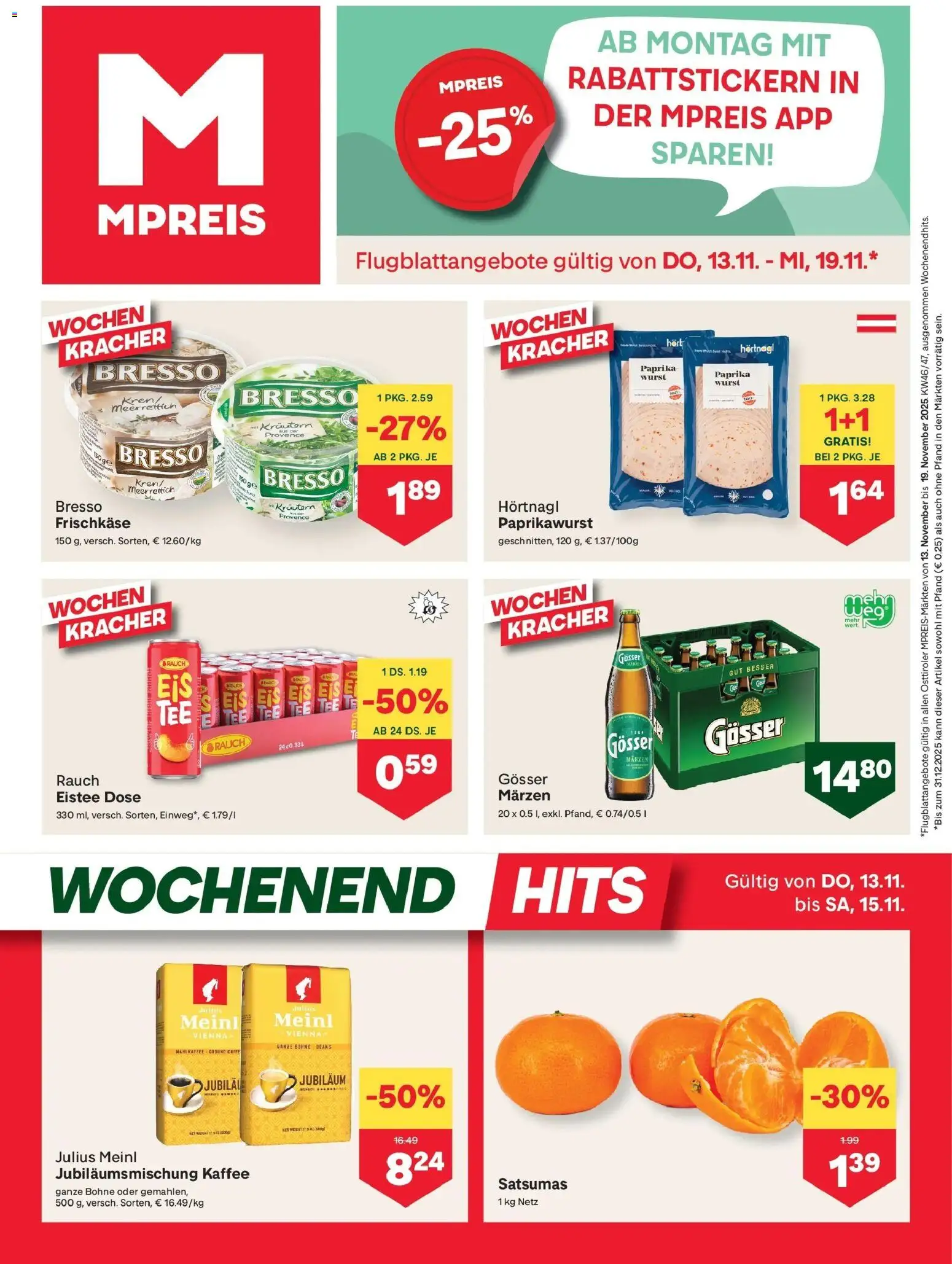 Vorschau der Angebote: MPREIS Sillian gültig ab 13.11.2025