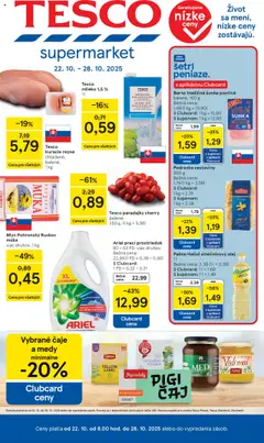 Náhľad Tesco letáku platného od 22.10.2025