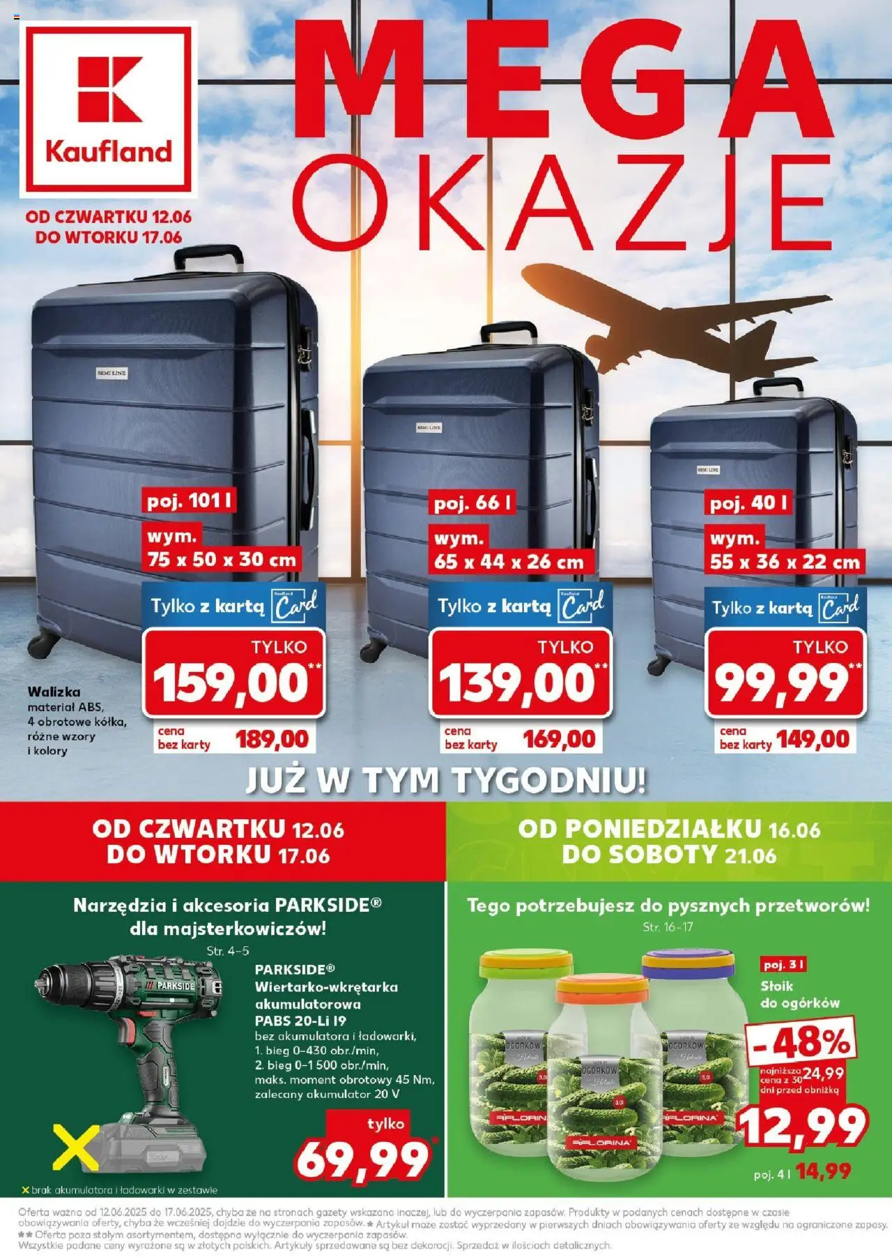 KAUFLAND gazetka promocyjna 12.06.2025 - Promocje - Numer strony 1 - Karta, Narzędzia, Walizka, Gazety