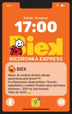 Pogląd gazetki "Biedronka gazetka - BIEK Express" ze sklepu Biedronka ważnej od 13.03.2026