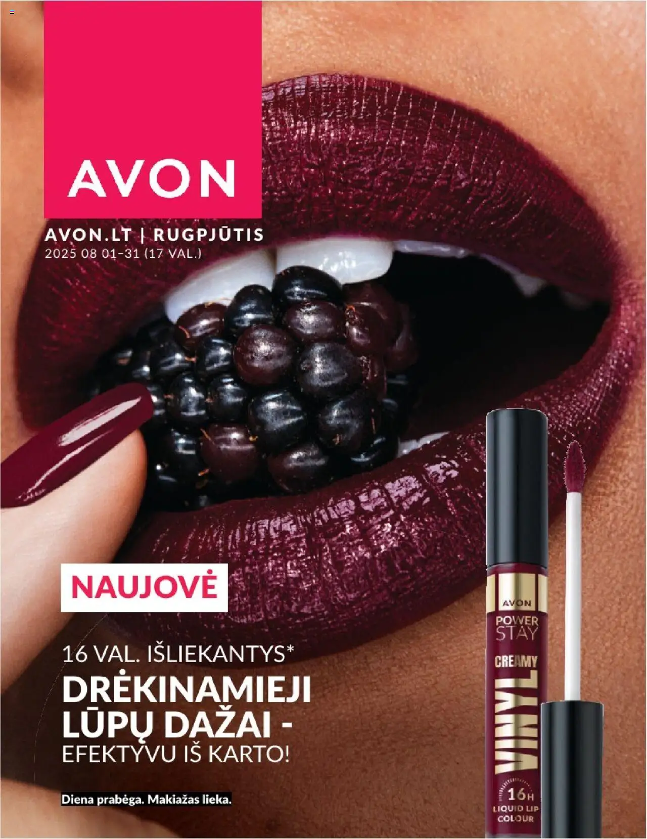AVON leidinys galioja nuo 2025.08.01 – puslapio numeris 1 - Makiažas