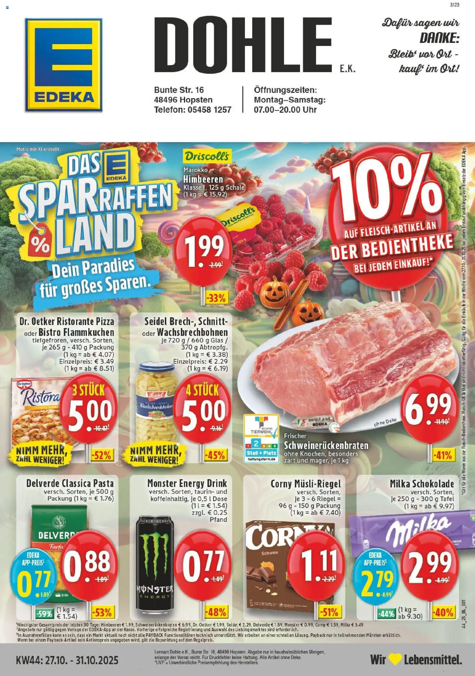 EDEKA Prospekt ab 26.10.2025 - Prospekt Hopsten Online