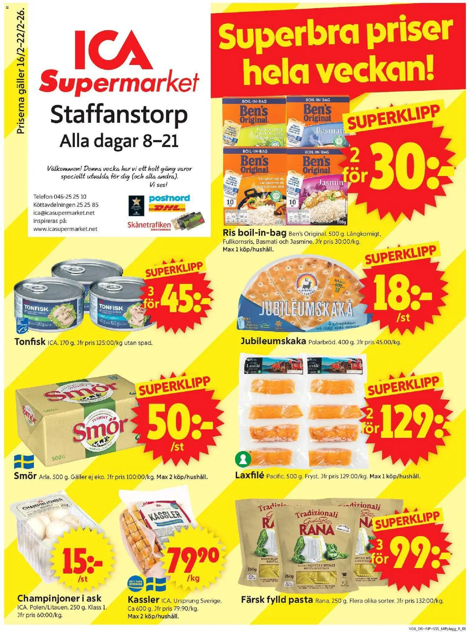 Förhandsgranska reklamblad Staffanstorp från butik ICA Supermarket gäller från 16/02/2026
