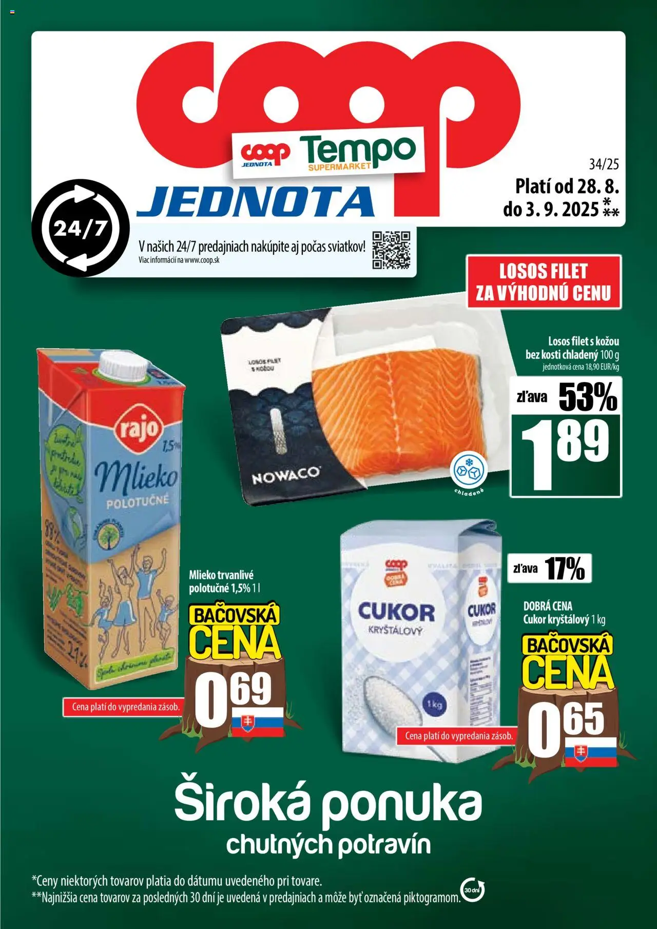 COOP Jednota leták od 28.08.2025 > Široká ponuka online