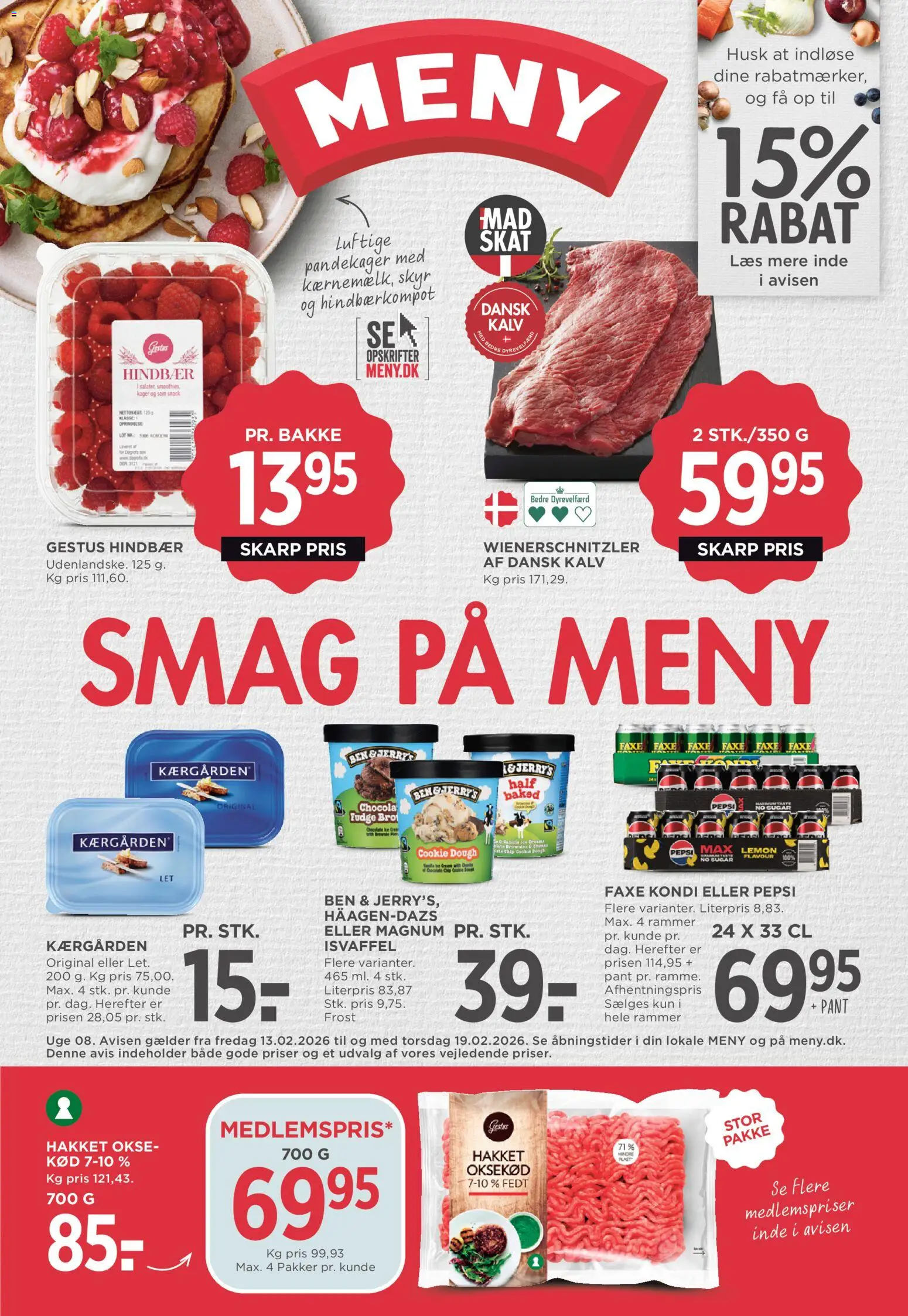Eksempel på tilbudsavis Tilbudsavis fra butik Meny gyldig fra 13/02/2026