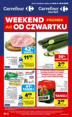 Pogląd gazetki "Weekend promek już od czwartku" ze sklepu Carrefour ważnej od 16.10.2025