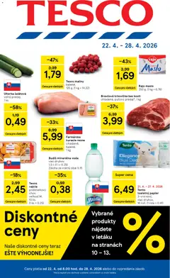 Náhľad Tesco letáku platného od 22.04.2026