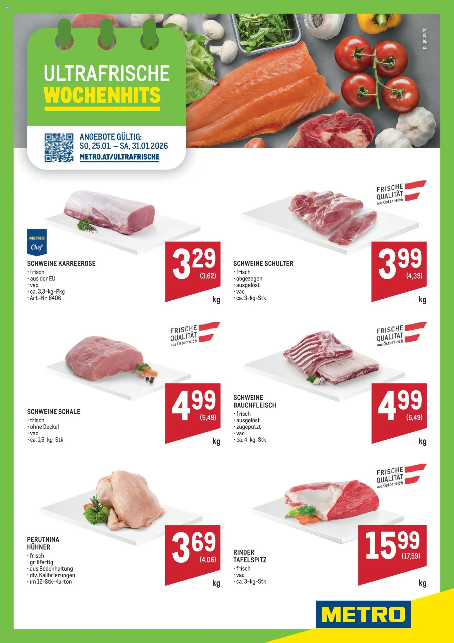Vorschau der Angebote: Metro Angebote Ultrafrische Wochenhits gültig ab 25.01.2026