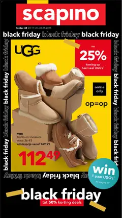 Voorbeeld van Black friday van winkel Scapino geldig vanaf 20-11-2025