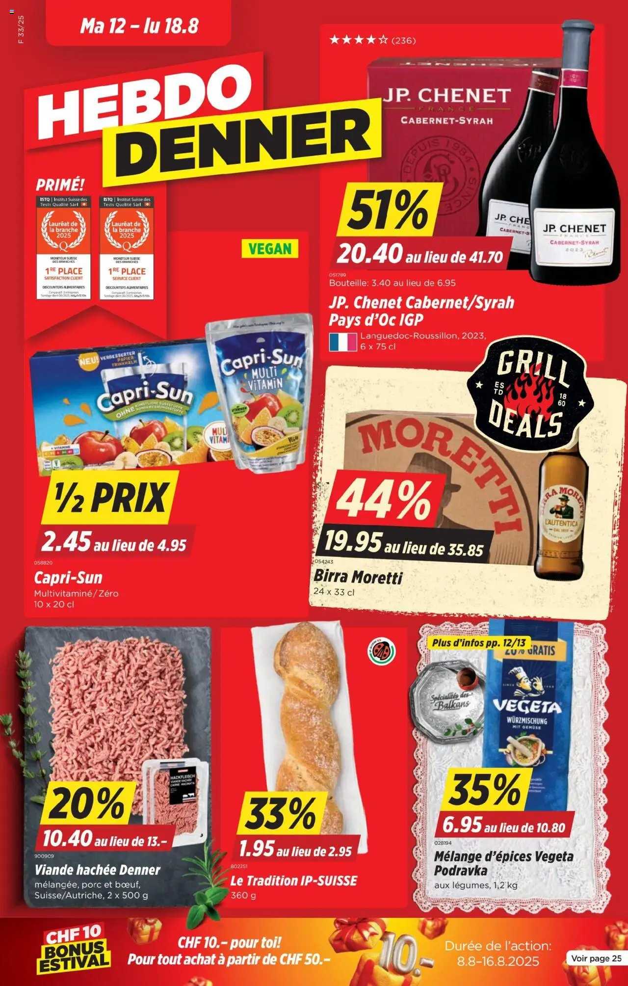 Denner Aktionen FR ab 12.08.2025 - Seitennummer 1