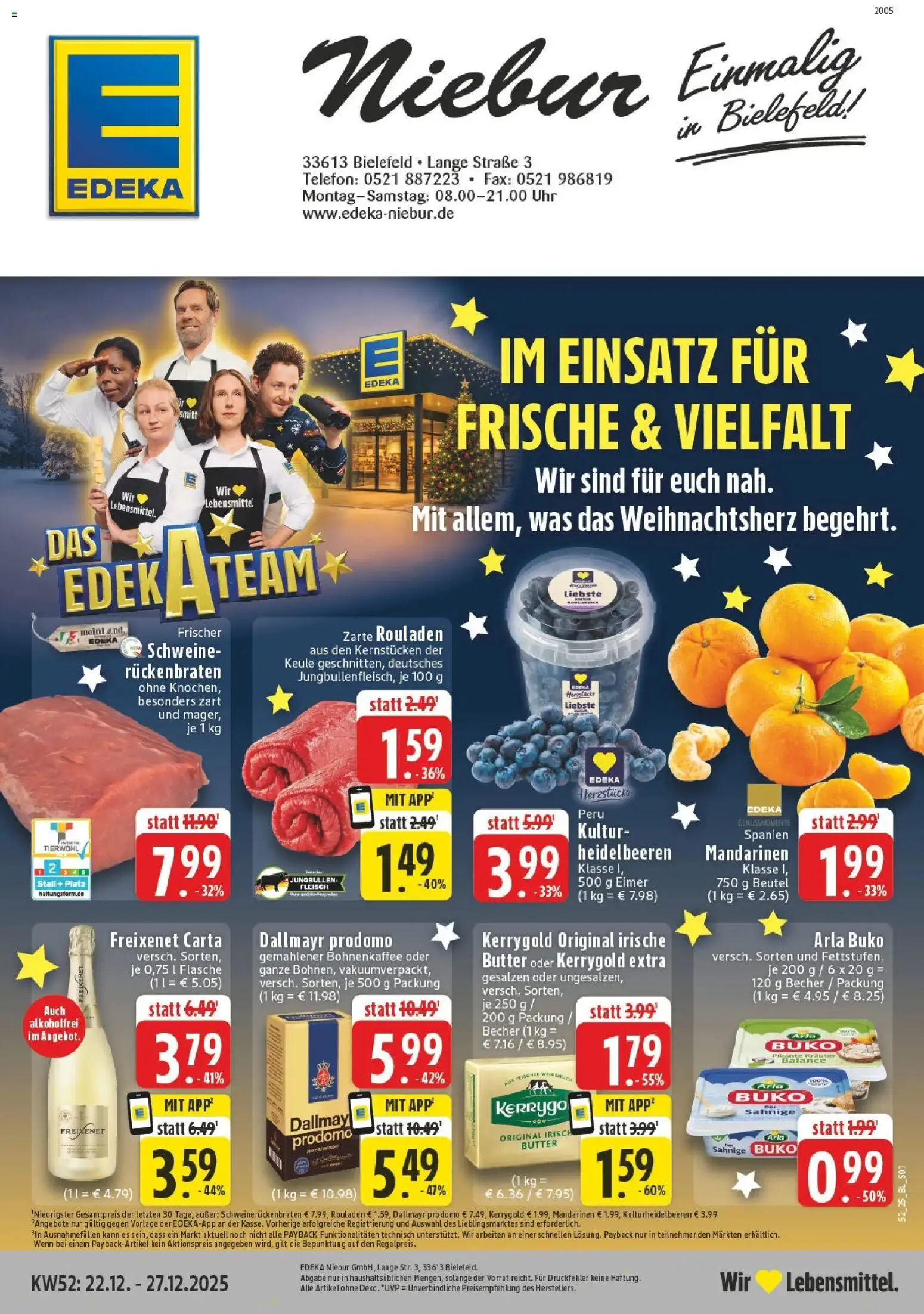 Vorschau von dem Prospekt des Geschäftes Edeka, gültig ab dem 22.12.2025