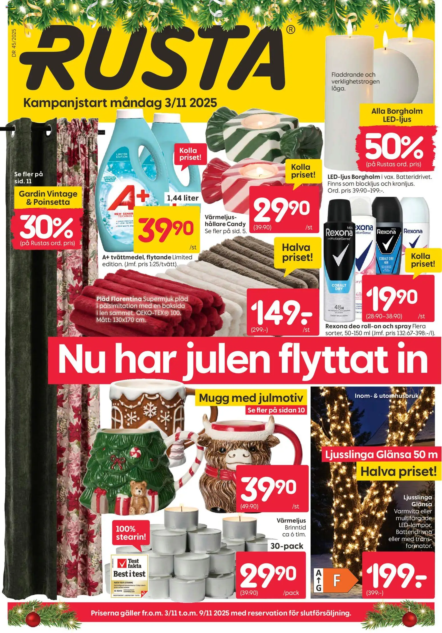 Förhandsgranska reklamblad Aktuella reklamblad Rusta från butik Rusta gäller från 03/11/2025