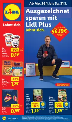 Vorschau von dem Prospekt des Geschäftes Lidl, gültig ab dem 26.01.2026