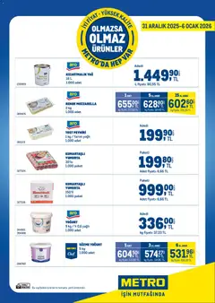 Metro Olmazsa Olmaz Ürünler 31.12.2025 - Broşürünün önizlemesi