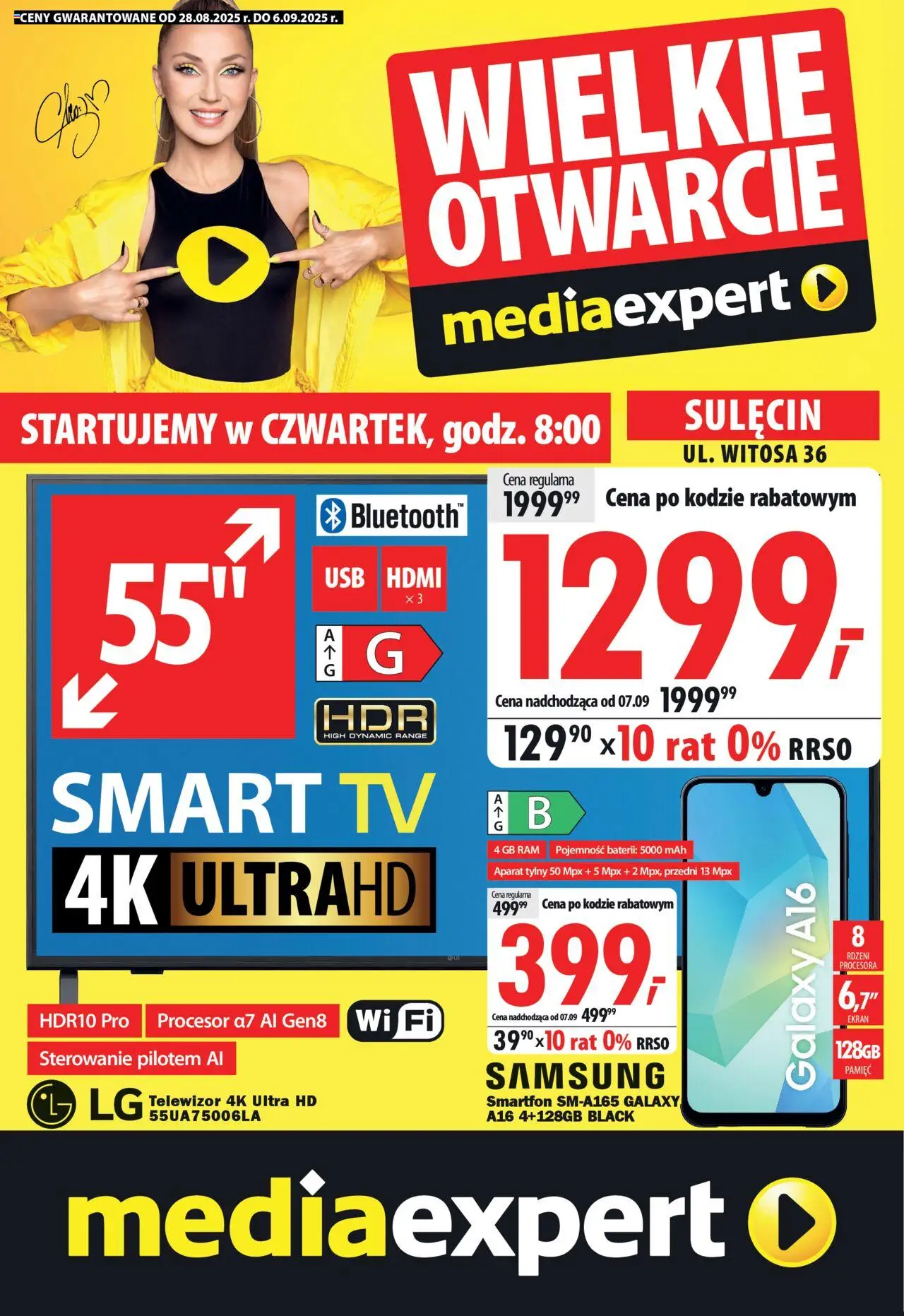 Mediaexpert Wielkie otwarcie - Sulęcin, Witosa 36 od 28.08.2025 - Nowa Gazetka - Numer strony 1