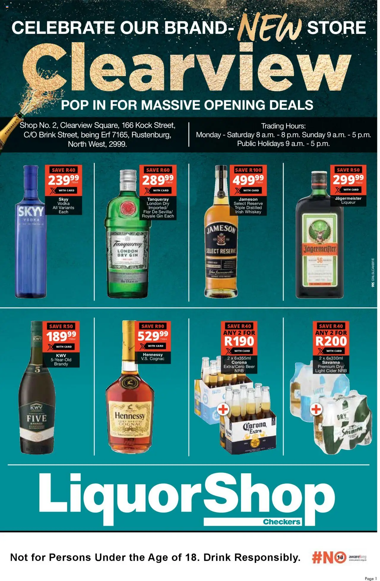 Checkers Gauteng - LiquorShop Clearview Store Opening 28/07 - 10/08/2025 >> Catalogue