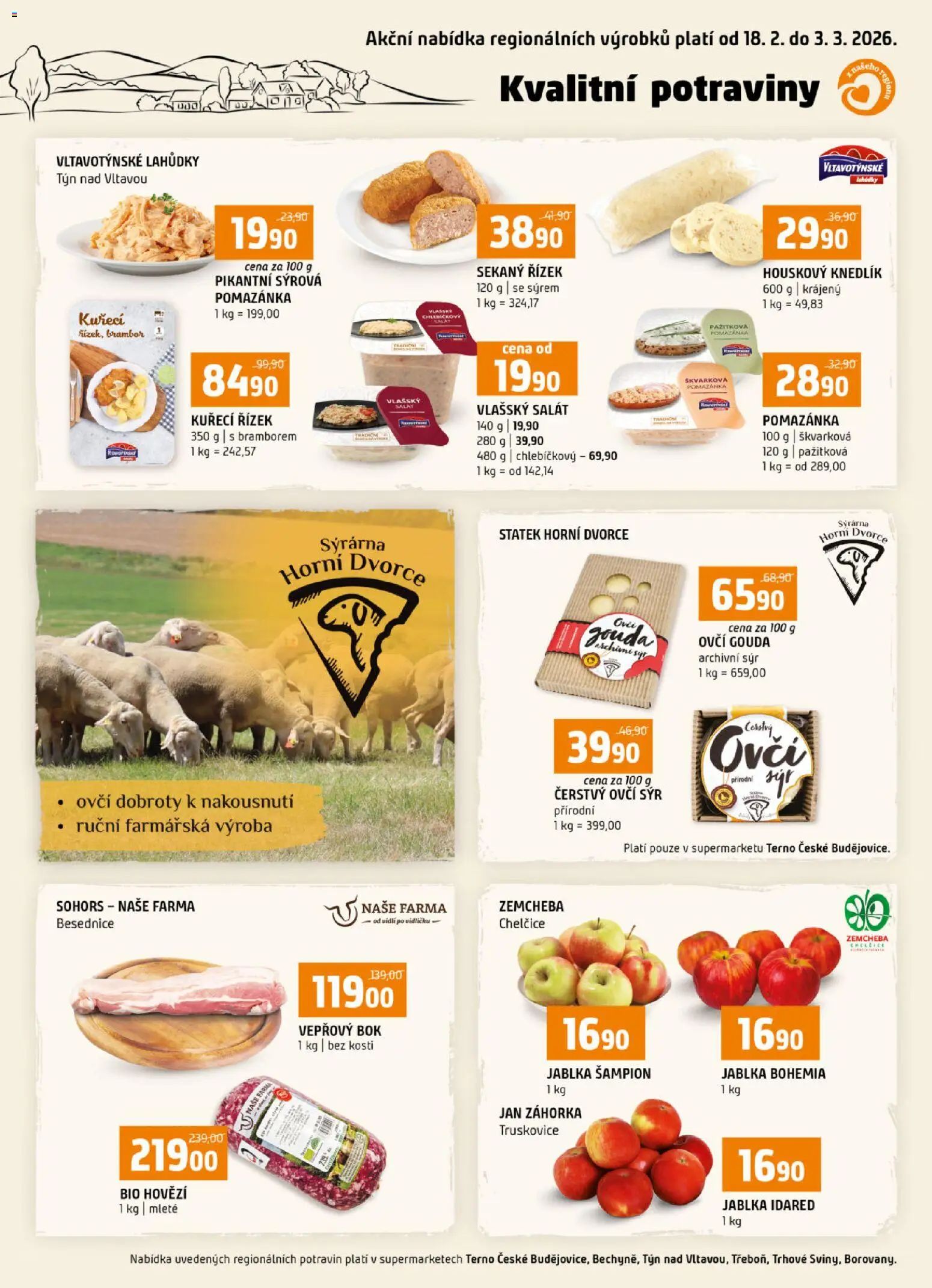 Náhled nabídky: Terno Kvalitní potraviny z našeho regionu platný od 18.02.2026