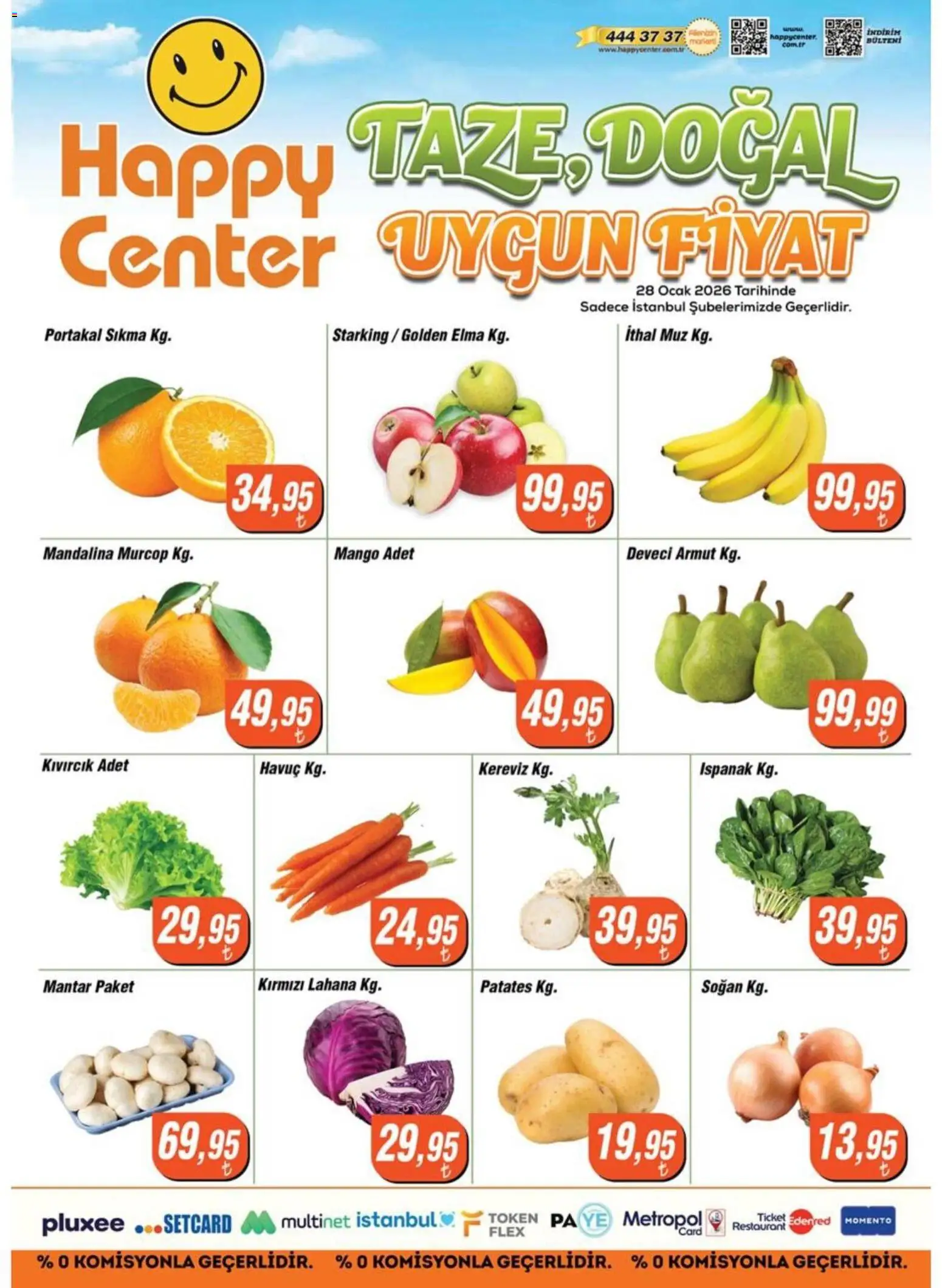 Happy Center Manav 28.01.2026 - Broşürünün önizlemesi