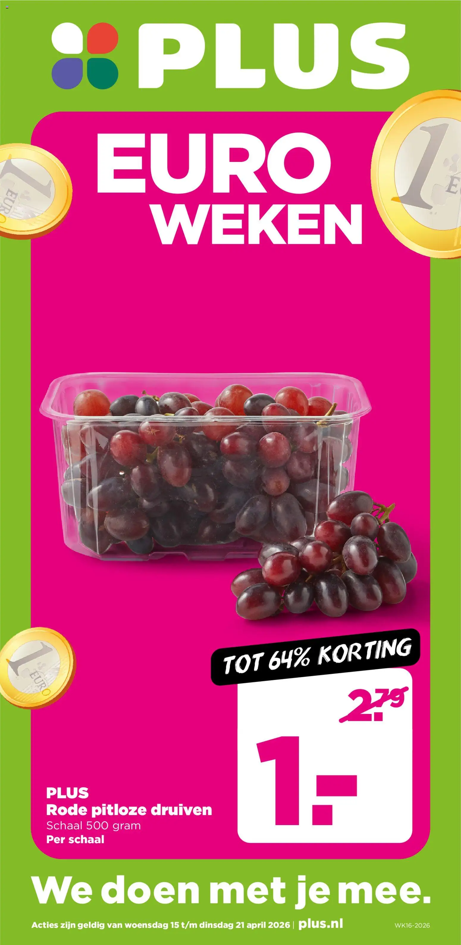 Voorbeeld van Plus folder week 16 van winkel Plus geldig vanaf 15-04-2026
