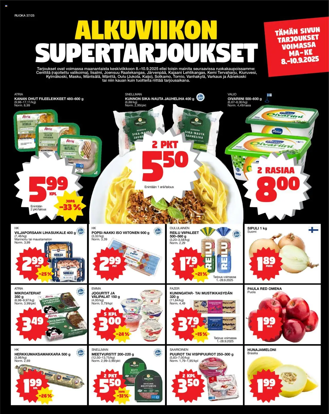Tokmanni-kaupan Ruokatarjoukset voimassa 08/10/2025 - Sivulla 1