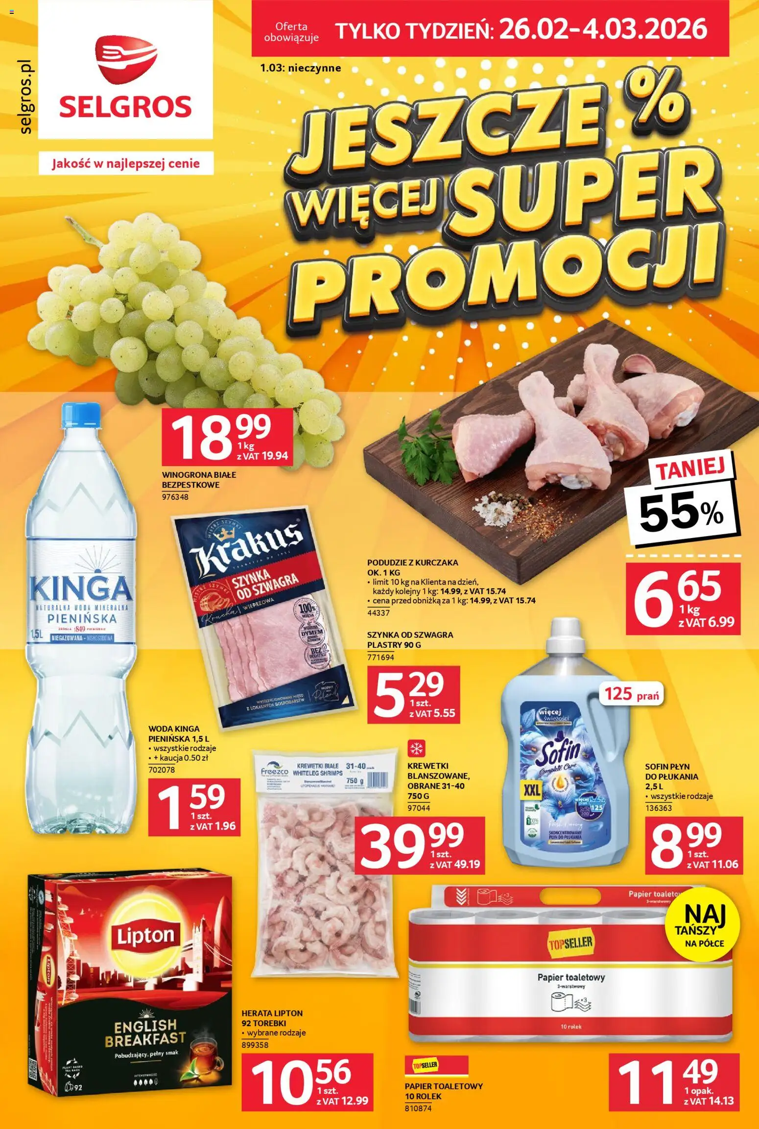 Pogląd gazetki "Jeszcze więcej super promocji" ze sklepu Selgros cash&carry ważnej od 26.02.2026