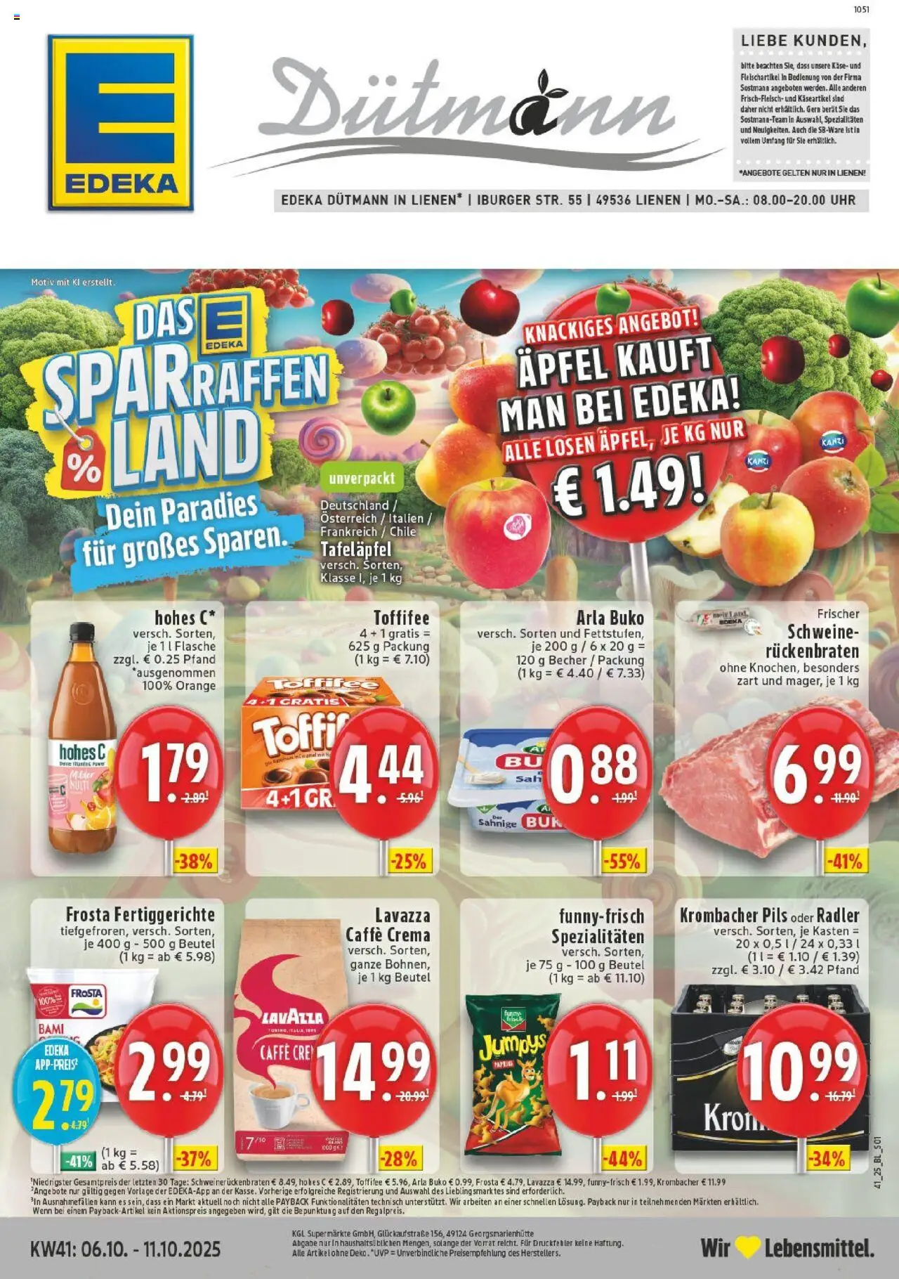 EDEKA Prospekt ab 06.10.2025 - Prospekt Lienen Online