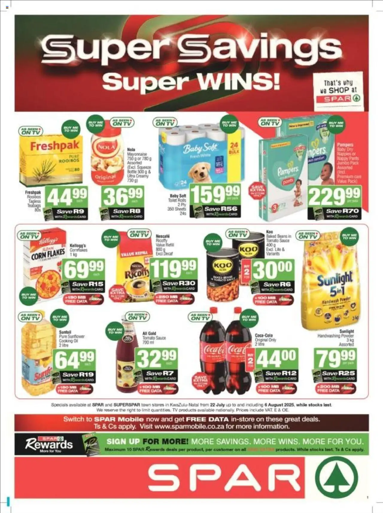 Superspar Kwazulu-Natal - Weekly Specials from 22/07 - 06/08/2025 > Promotions